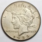 New Listing1935 $1 Silver Peace Dollar - RAW - Nice Better Date Coin
