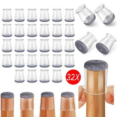 32x Flexible Stuhlbein Schutzkappen Filzgleiter Bodenschutz Schoner Elastisch
