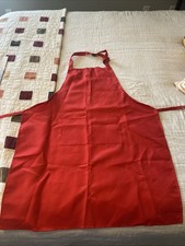 Syntus 2 Pack Adjustable Bib Apron Waterdrop Resistant with 2 Pockets Red