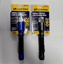 LuxPro 280 Lumen Tactical Pocket LED Flashlight Tackgrip LP290V2 Black/Blue Lot