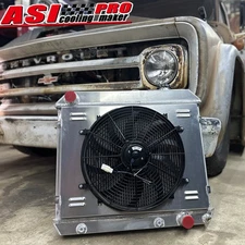 4 Row Radiator Shroud Fan Relay Kits For 63-66 Chevy GMC C/K C10 C20 K30 Pickup