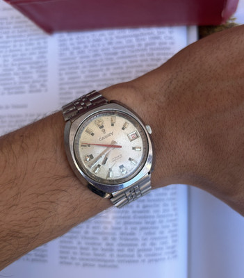 Cauny Prima Vintage Watch Automatic 17 Rubis Date Swiss Made Rare Men Wristwatch