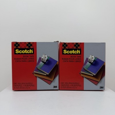 2 Rolls, 3M Scotch Book Tape 845, 4  x 540  Repairing Reinforcing Pages & Spines