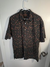Vintage Tori Richard Cotton Lawn Shirt L Made in USA Geometric Button Down Men