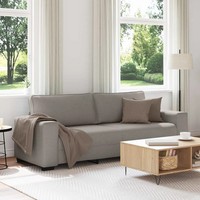 Sofa 3-Sitzer Stoff Taupe 220X77X82 Cm