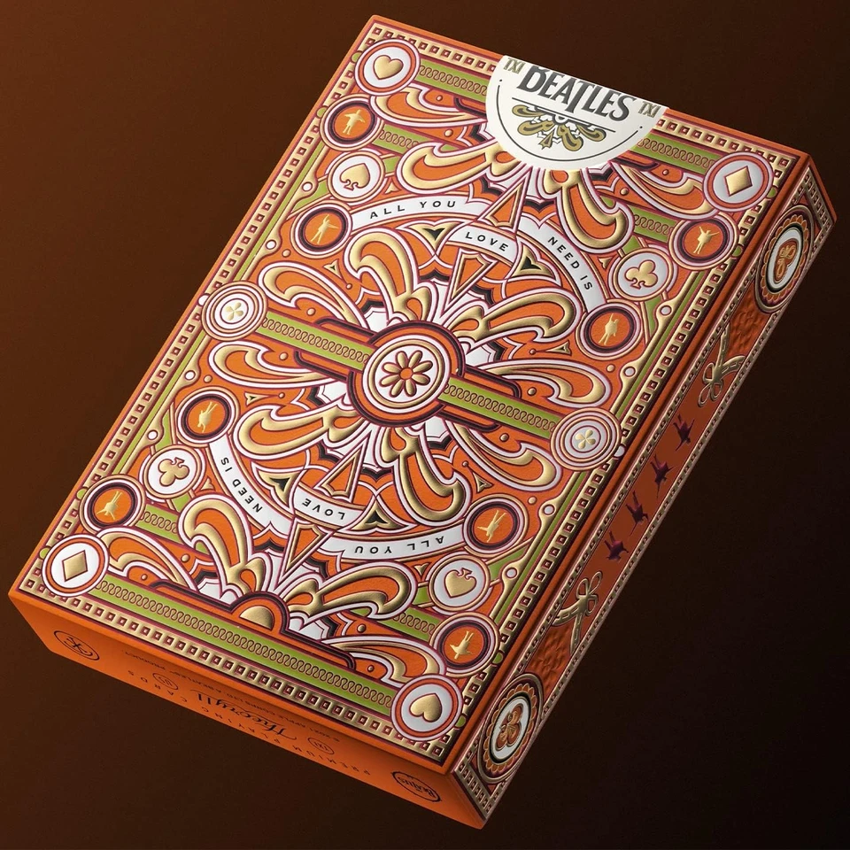 theory11 Cartes à jouer The Beatles Premium – Orange Deck Cartes à collectionner - Photo 3/4