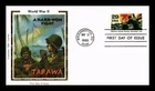 DR JIM STAMPS US COVER WWII MARINES ASSAULT TARAWA FDC COLORANO SILK CACHET