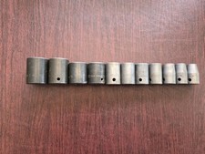 Vintage Snap On Tools 311IMYA 11 Piece SAE 6 Point Shallow Impact Socket Set