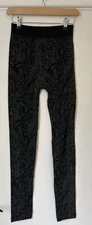 🐍 QED London Seamless Snake Print Leggings Uk Size  Small Black/Grey