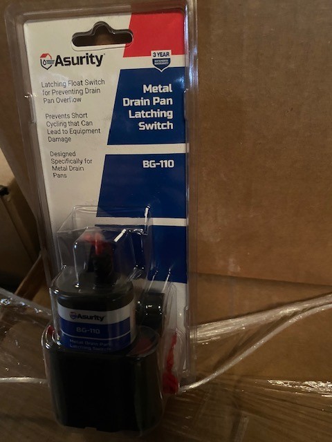 DiversiTech Asurity BG-110 Metal Drain Pan Latching Float Switch