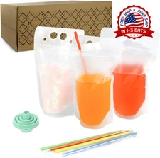 Bolsas de Plastico Con Cremallera Bolsas Para Bebidas Bolsa de Pie Resistente