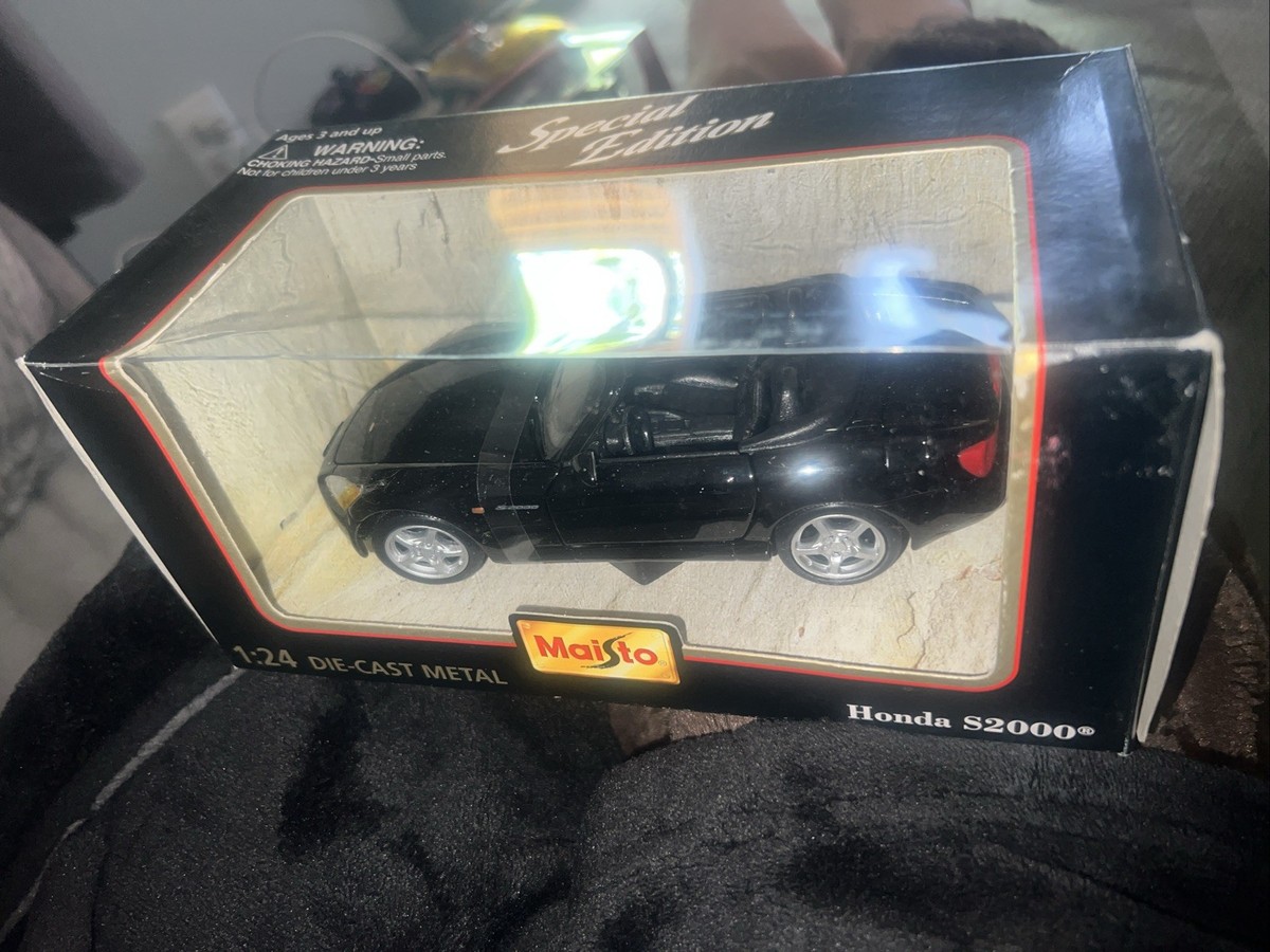 VHTF Maisto Honda S2000 Convertible Model Car Black 1:18 Scale