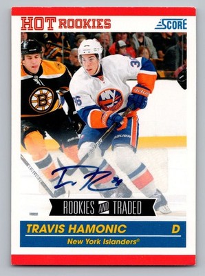 Travis Hamonic 2011-12  Score Hot Rookies Autograph   #618  NY Islanders