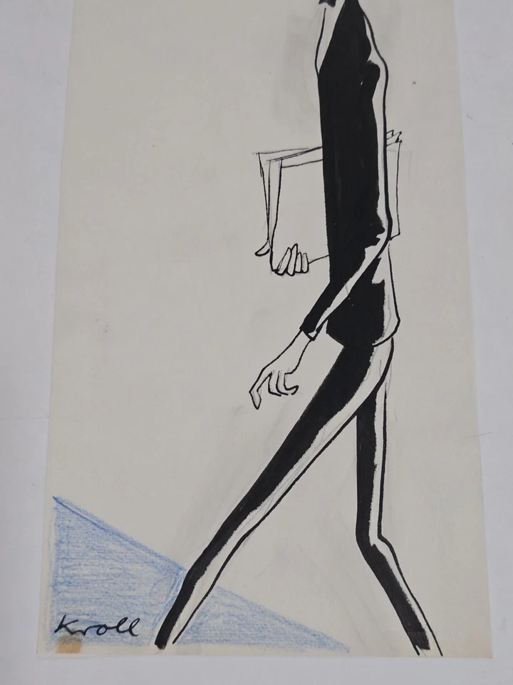 Listado artista caricaturista Julius Kroll dibujo firmado Jimmy Stuart Mr. Smith Go Foto 2 de 4