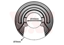 VAN WEZEL Spritzblech Bremsscheibe 5897373 für T6 T5 VW 7HJ 7HB TRANSPORTER Bus