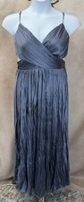 Lulus Blue/Gray Crepe Wrap Bust Formal Gown Size XL