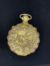 Vintage MAX FACTOR GOLDEN LARK Watch-Style Compact Unique Mini