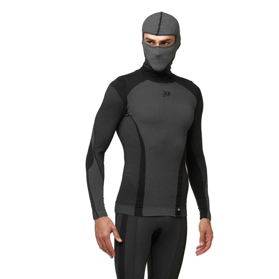 MAGLIA SOTTOCASCO MANICHE LUNGHE TECNICA SIXS SIX2 TS2 DB BLACK CARBON TG M/L - Immagine 4 di 4