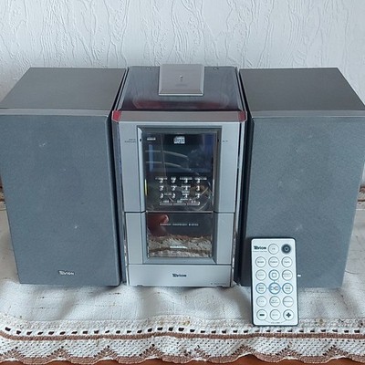 Tevion MCD-042P Kompakt-Stereoanlage CD Tape FM/MW Fernbedienung 40W Silber