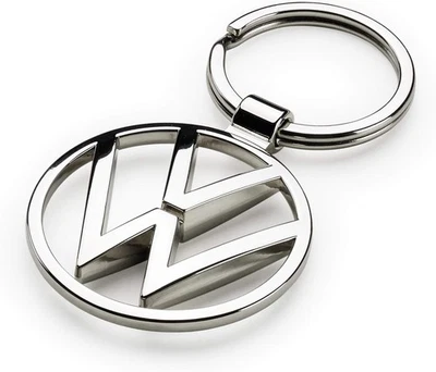 Volkswagen 000087010BN VW Metal Keyring Pendant, Silver