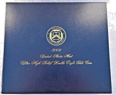 2009 $20 Ultra High Relief Double Eagle Mahogany Box and COA - No coin