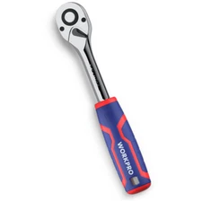 WORKPRO 3/8" Drive Ratchet Wrench Quick-Release 72-Tooth Ratchet Non-slip Handle