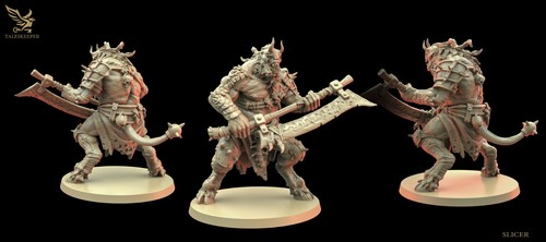 Beastman Slicer/TTRPG/Wargaming/Dungeons and Dragons/Tales Keeper Miniatures - Bild 2 von 2