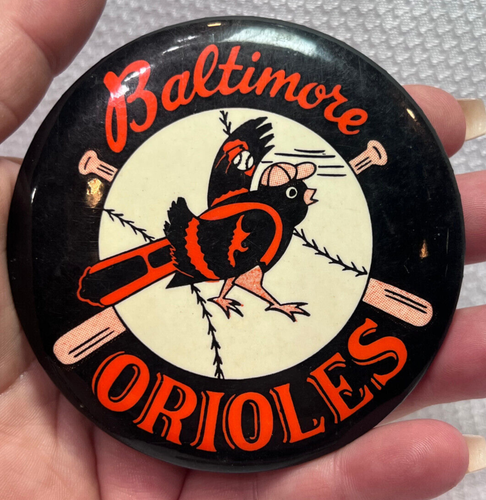 1950's Baltimore Orioles Button Pin Baseball Vtg Sports Maryland Pinback - Picture 7 of 12