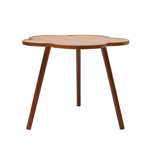 23.6*19.7in Flower Freestanding Synthetic Sheet Wood Color Coffee Table Indoor - Picture 10 of 24