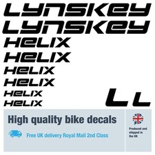 Lynskey Helix bike labels / decals 5+ years external quality (26 pack)