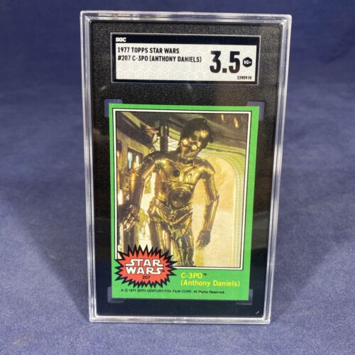 1977 Topps STAR WARS Original Trading Card C-3PO Corrected Variation #207 SGC3.5