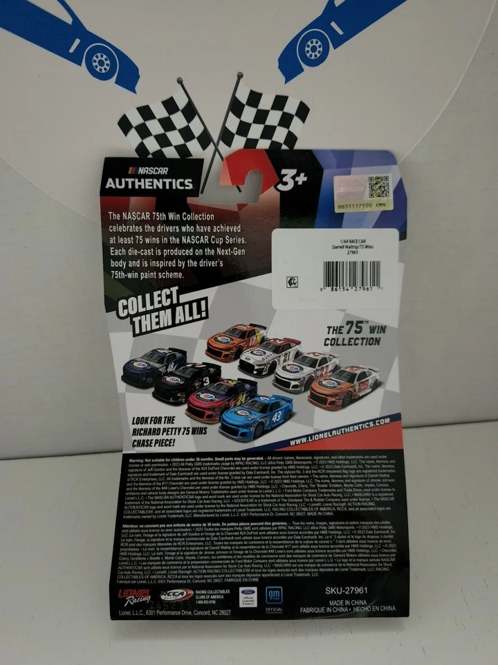 NASCAR Authenticics Wave 7 2023 Darrell Waltrip #17 75th Win Collection 1:64 Foto 4 de 4