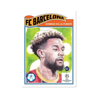 2021 Topps UCL Living Set #300 Konrad de la Fuente RC FC Barcelona UEFA