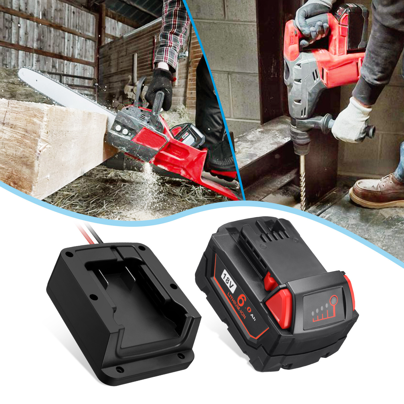 For Milwaukee M18 18V Battery DIY Adapter/USB Adapter/to V18 48111830