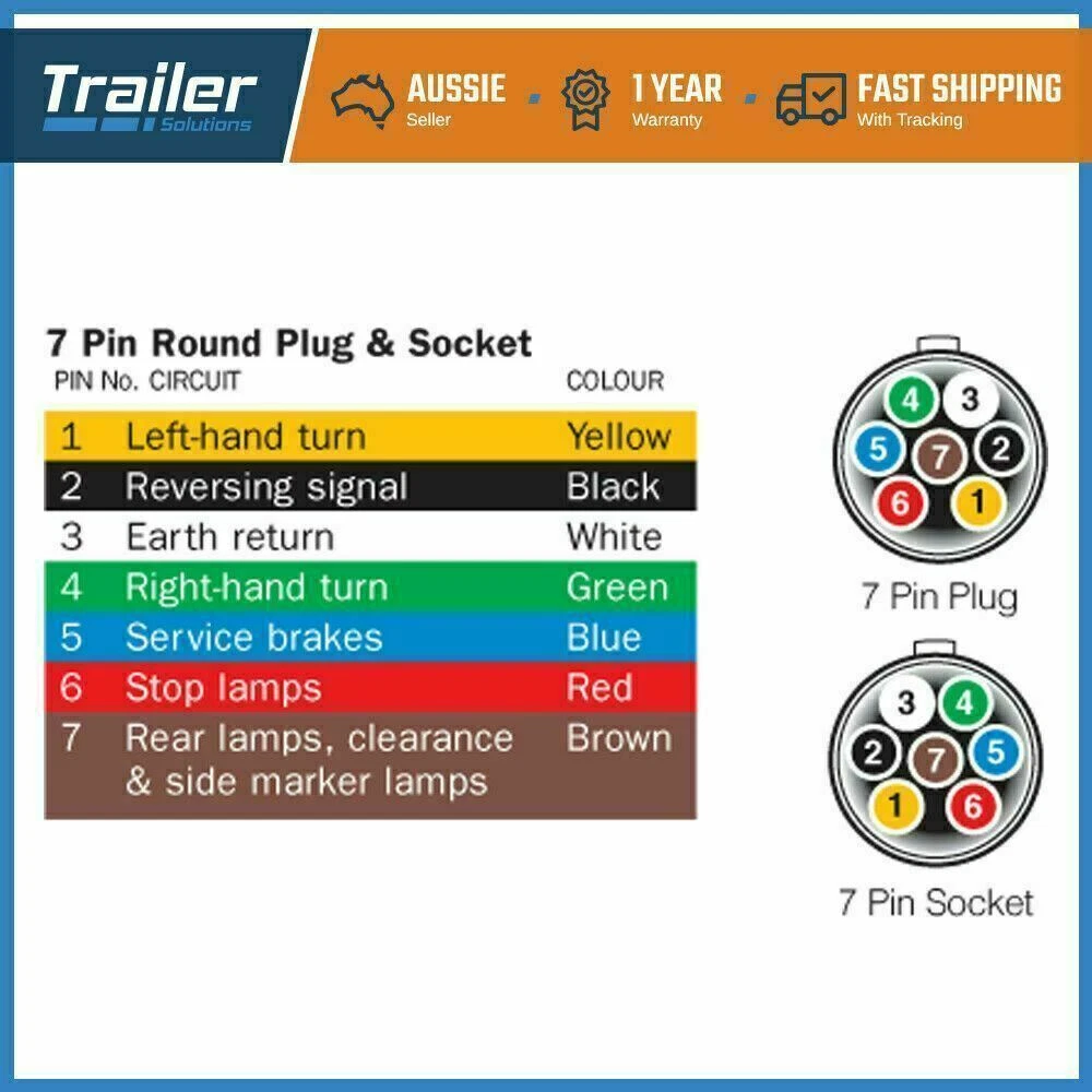 7 pin round trailer cheap plug