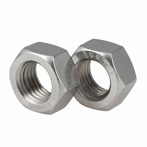 M2-M24 Hexagon Full Nuts Fit Metric Washers/Bolts 316 Stainless Steel (DIN934) - Picture 3 of 4