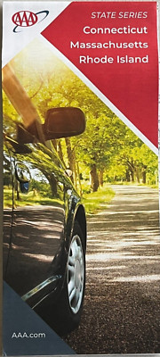 New AAA CONNECTICUT MASSACHUSETTS RHODE ISLAND STATE ROAD MAP   LATEST 2024