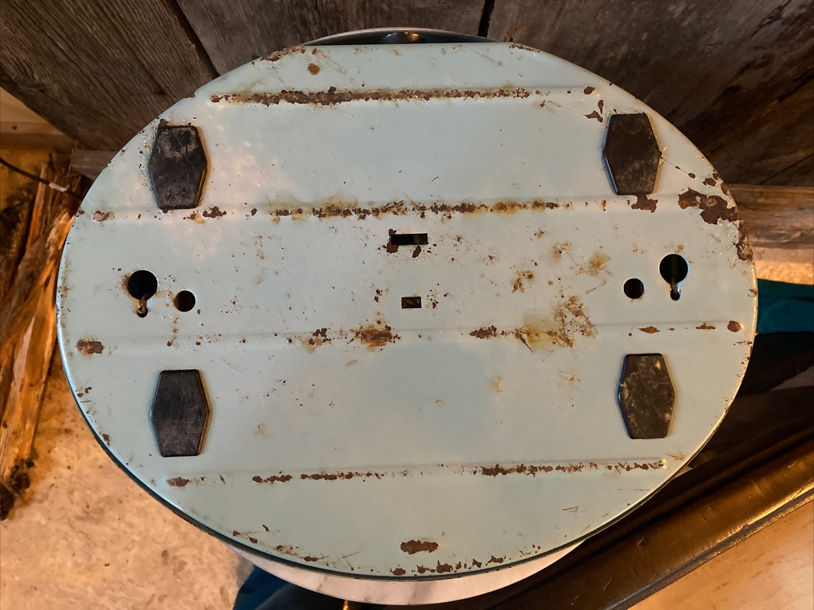 Vintage JC Penney Personal Bathroom Scale Retro Blue with Rug on Top eBay