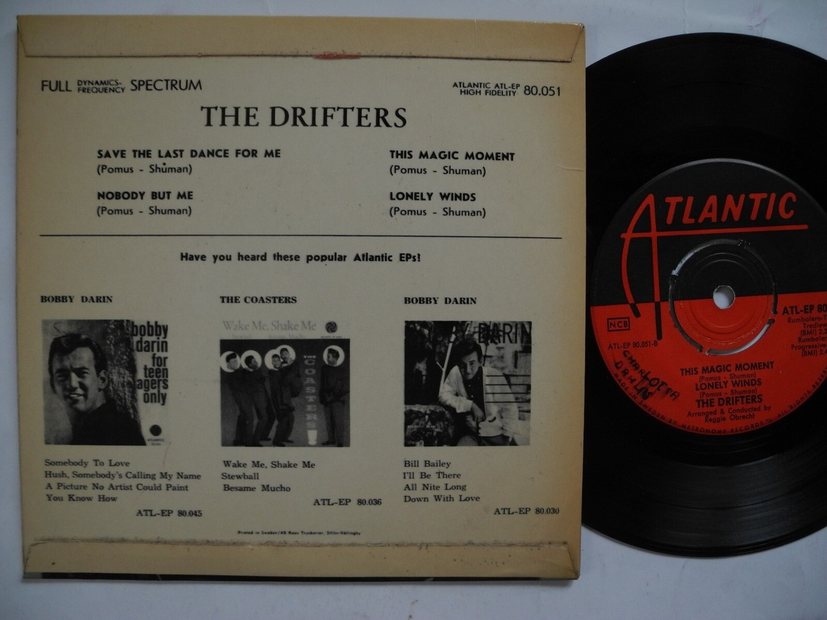 DRIFTERS Save The Last Dance For Me / Nobody But Me + 2 EP 45 7