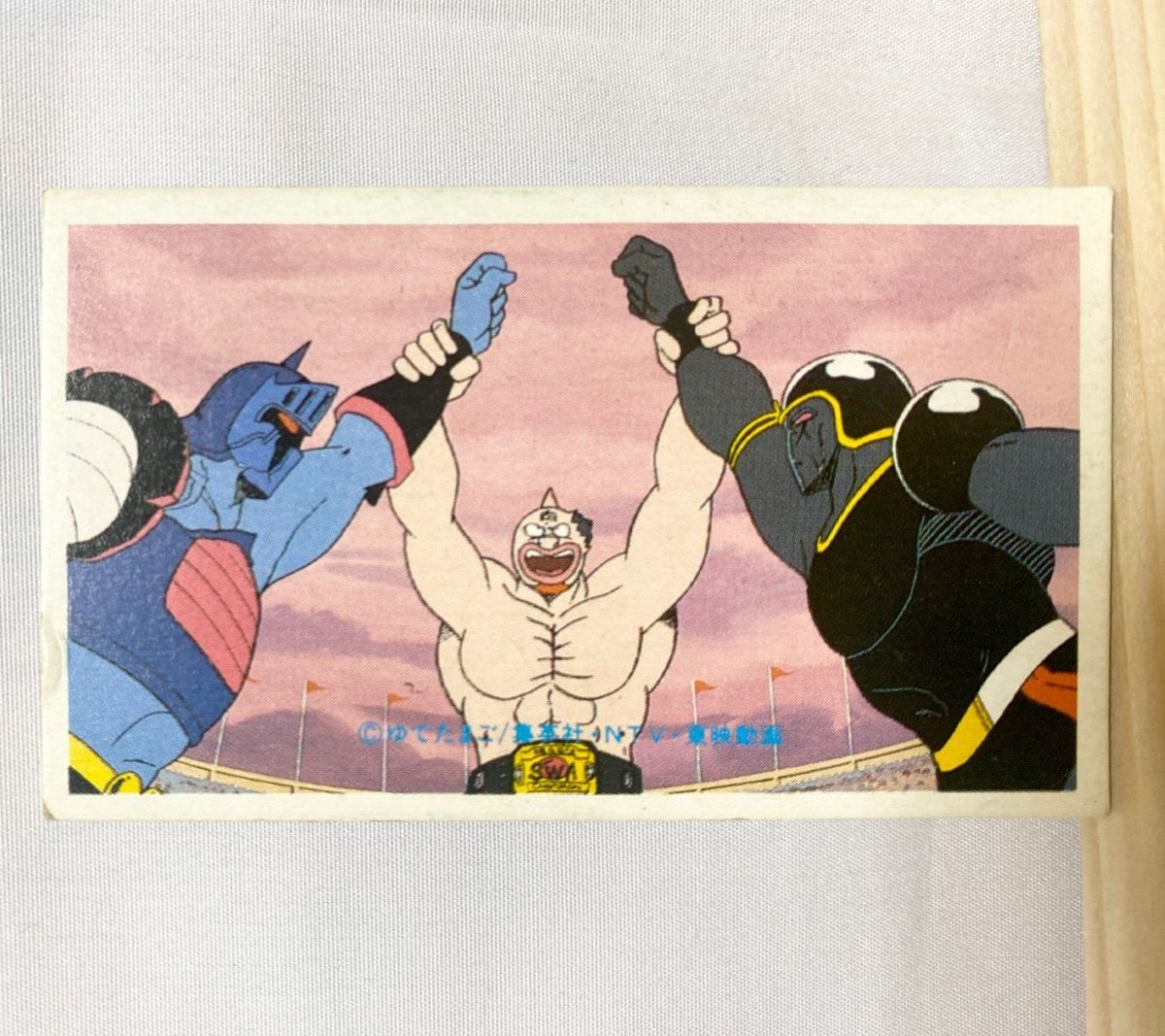 Warsman Robin Mask Kinnikuman Menko 1983 Anime Mini Card Vintage