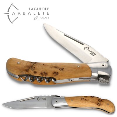 Laguiole Arbalete G. David 12cm Taschenmesser Wacholder Korkenzieher Jagdmesser