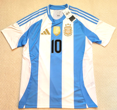 NWT Adidas Men's Argentina 2024 MESSI #10 Home Soccer Jersey SLIM