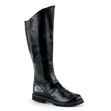 GOTHAM-100 MENS Black Comic Bat Superhero Halloween Costume Knee Boots Shoes