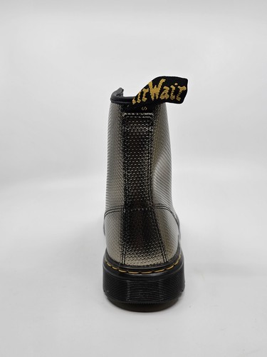 Doc Dr Martens Metallic Black Zavala 8 Bronze Alumix Lace Up Combat Boots - Picture 7 of 13