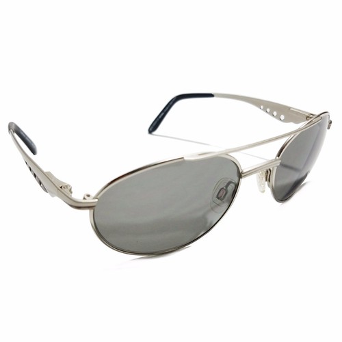 ALPINA TYPHOON VINTAGE SUNGLASSES SILVER FRAME GRAY LENS MADE IN