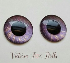 Blythe Doll Eyechips Purple Metallic Furby Eye Chips 14mm Ooak Blythe BJD Doll