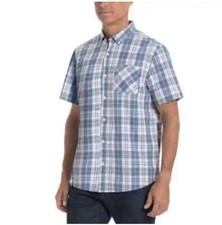 Hurley Blue Plaid Short Sleeve Button Down Woven Men  s Shirt NEW Size: S-XL