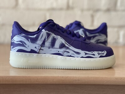 Nike Air Force 1 Skeleton QS Halloween Shoes CU8067-500 Court