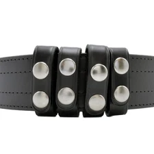 Perfect Fit Duty Belt Keepers 3/4" Plain Genuine Leather Chrome Snap USA Made 4