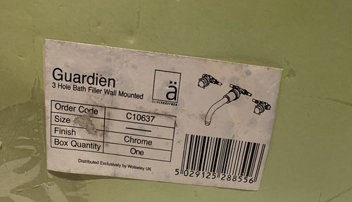 Grifo de pared Oliver Haffner Guardien cromado de 3 orificios para relleno de baño C10637 - Imagen 6 de 7
